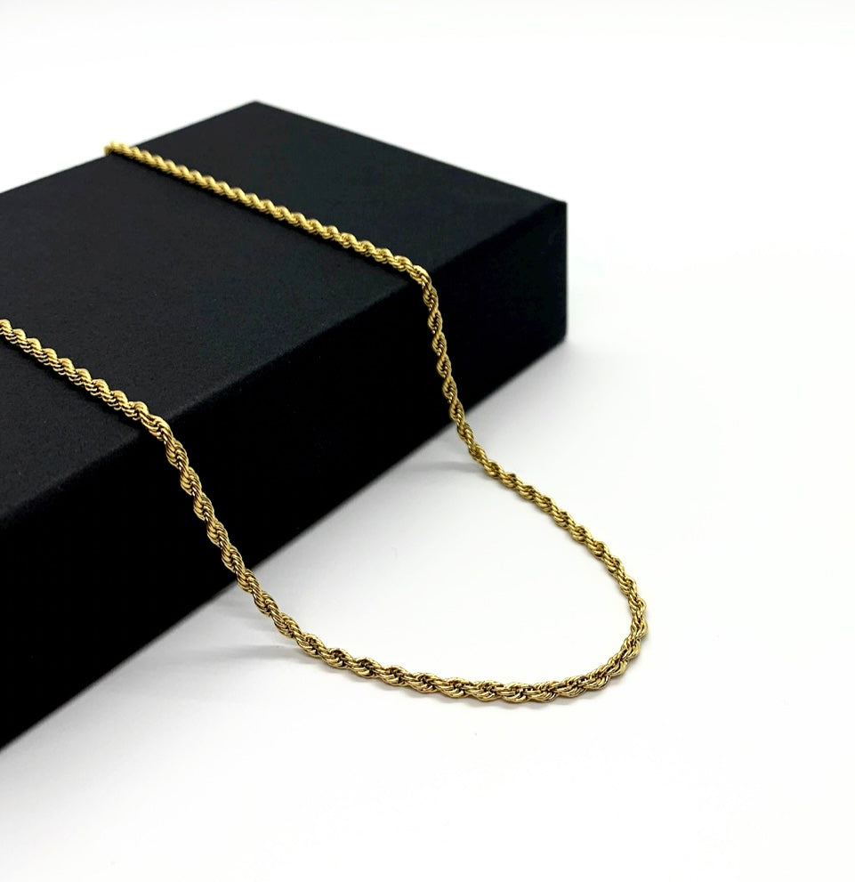 2.5mm Rope Chain Gold– DayChainz