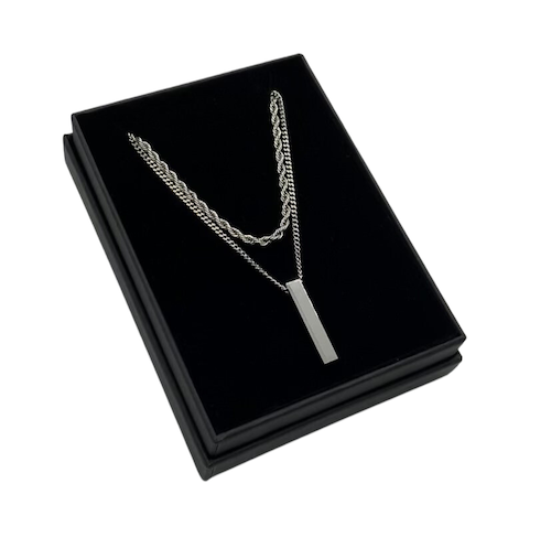 Minimal Bar & Rope Chain Stack | Exclusive Men’s Jewelry Set | DayChainz